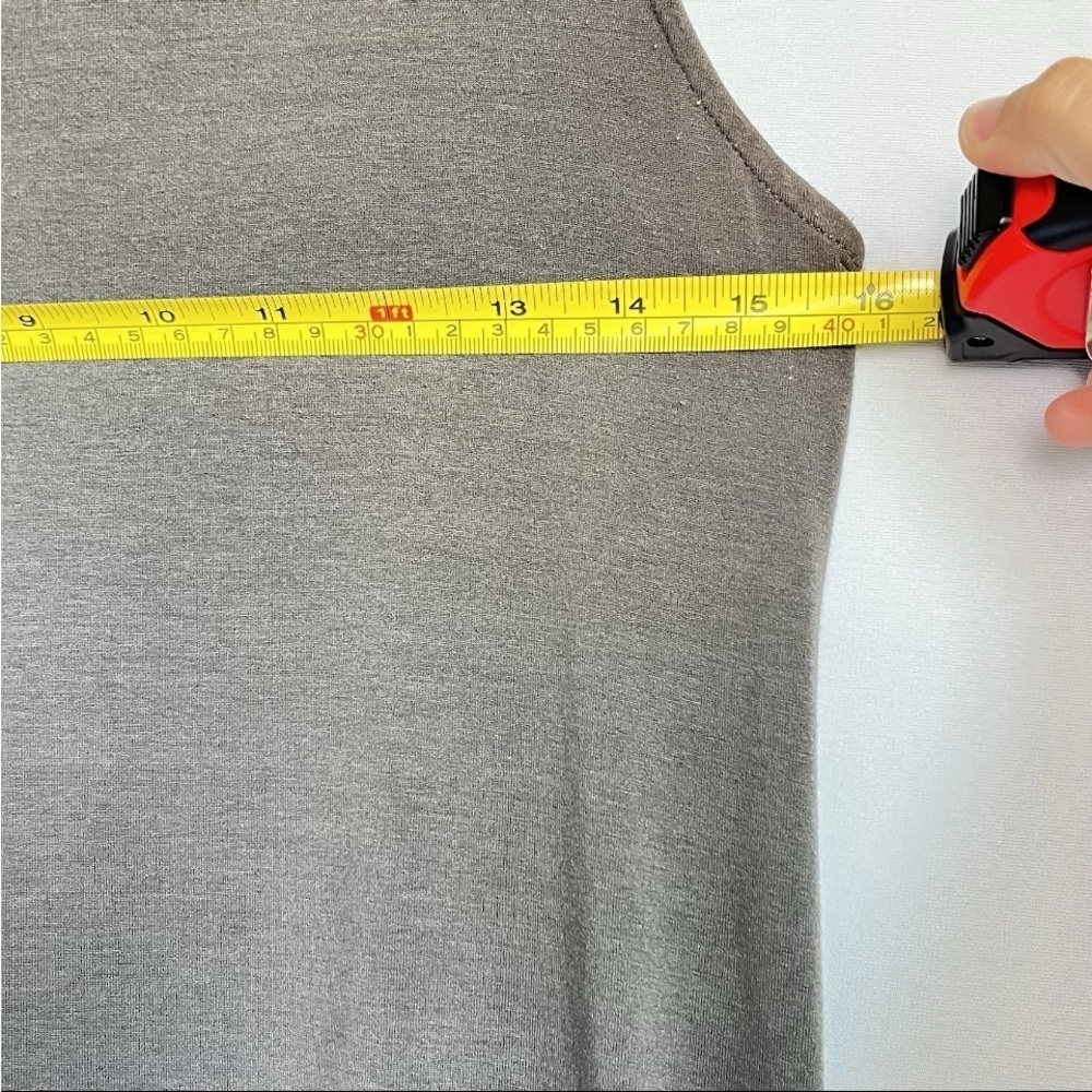 Eileen Fisher Dress Sz PP 2-4 Signature Jersey Gray Sleeveless Crew Neck Petite - Picture 8 of 11